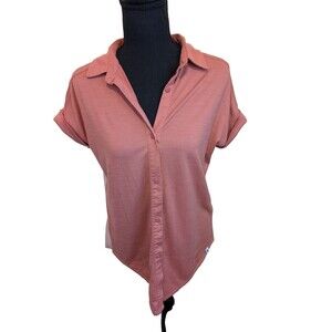 Smartwool Women's Everyday Travel Button Down Top Vented Mixed Media Size XS